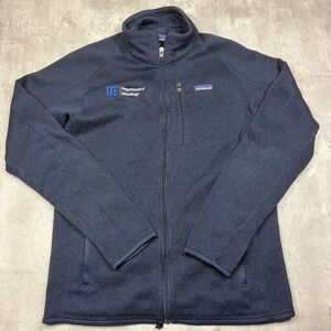 Patagonia Better Sweater Jacket Mens M Blue Full Zip Fleece Knit Logo